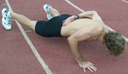 "1-Arm" Push Up-Position 3 (Down)