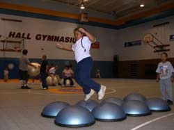 BOSUs & Child Jumping