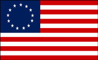US National Flag flown over GA from 1777-1795